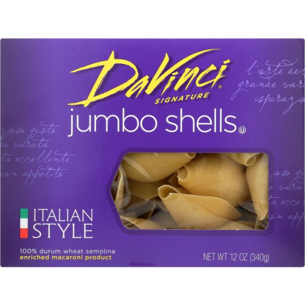 DAVINCI: Jumbo Shell Pasta, 12 oz