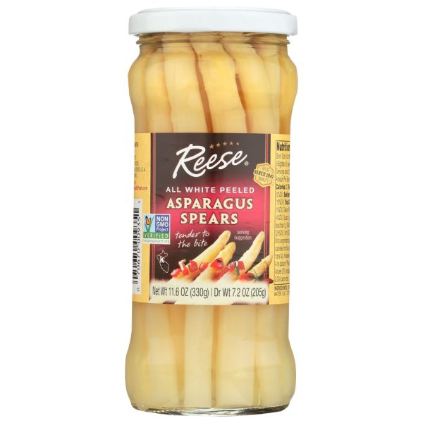 REESE: Asparagus White Glass, 11.6 oz