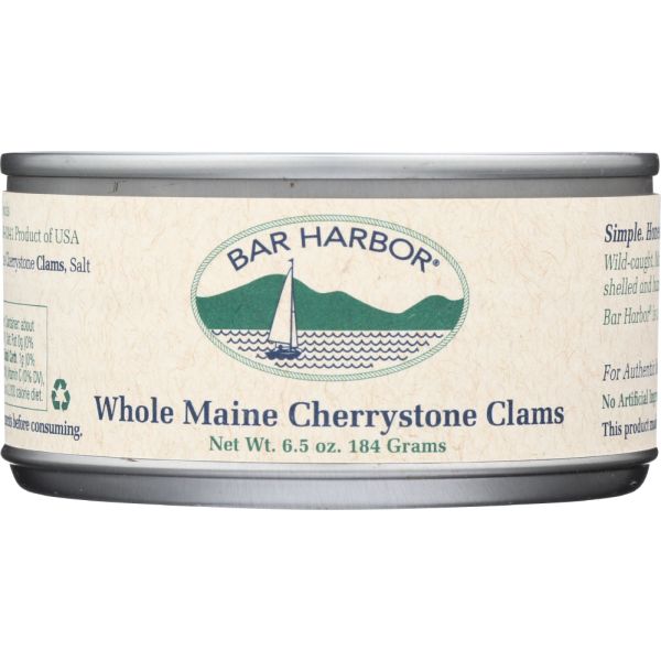 BAR HARBOR: Clam Whole Cherrystone Maine, 6.5 oz