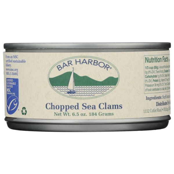 BAR HARBOR: Premium All Natural Chopped Clams, 6.5 oz
