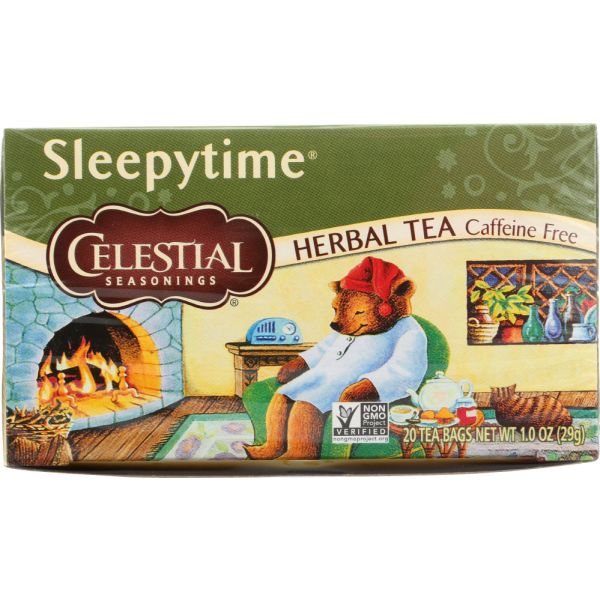 CELESTIAL SEASONINGS: Sleepytime Herbal Tea Caffeine Free 20 Tea Bag, 1 oz