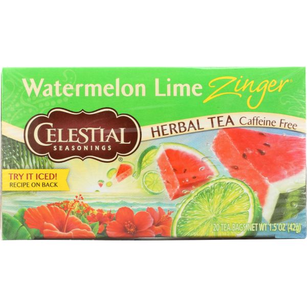 CELESTIAL SEASONINGS: Watermelon Lime Zinger Tea, 20 bg