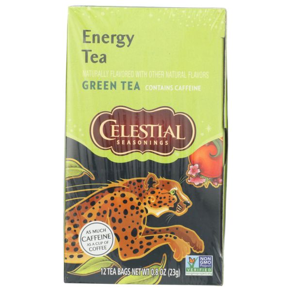 CELESTIAL SEASONINGS: Energy Green Tea With Caffeine, 12 bg