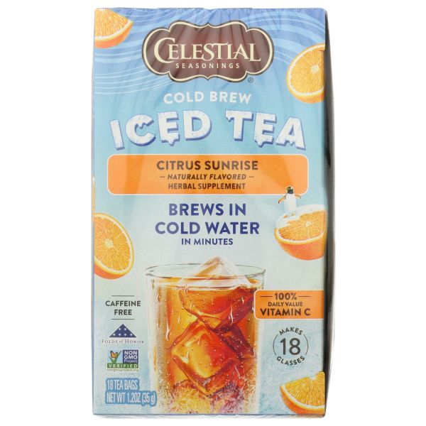 CELESTIAL SEASONINGS: Tea Cld Brw Citrus, 18 bg