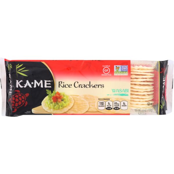 KA ME: Wasabi Rice Crackers Gluten Free, 3.5 oz