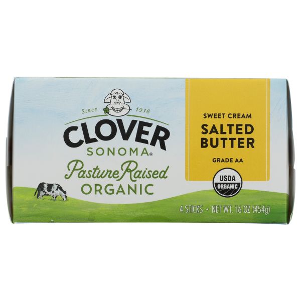 CLOVER SONOMA: Organic Salted Butter, 16 oz