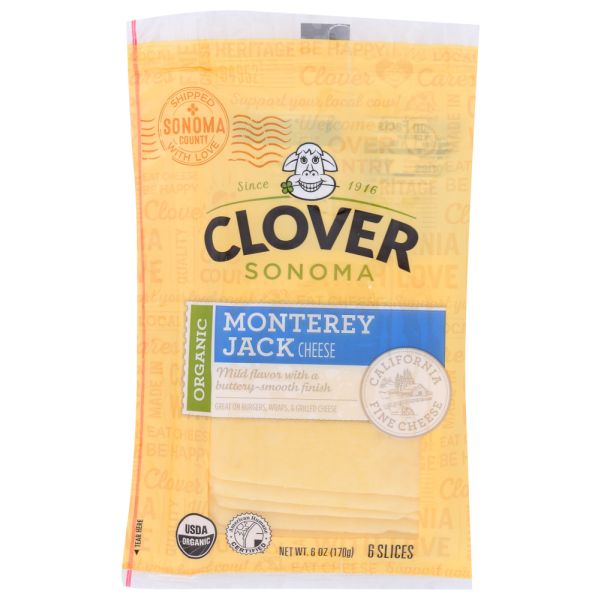 CLOVER SONOMA: Monterey Jack Cheese Slice, 6 oz