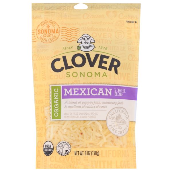 CLOVER SONOMA: Mexican Three Cheese Blend, 6 oz