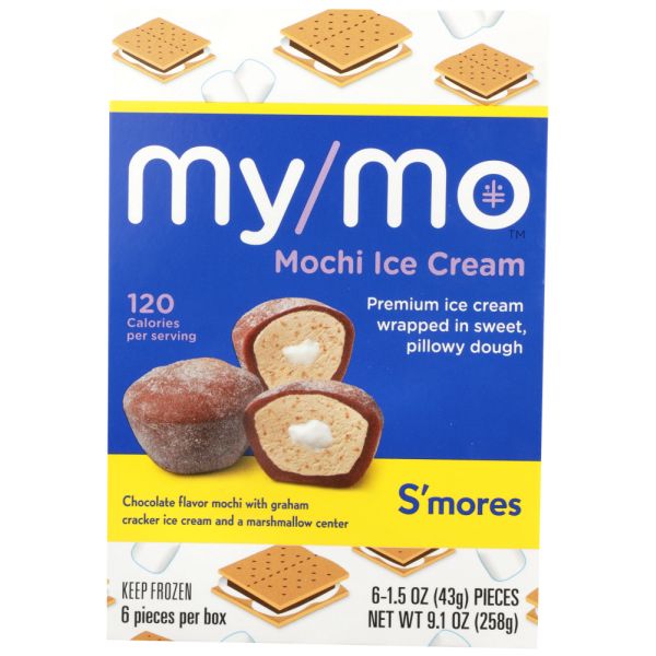 MY/MO: Smores Mochi  Ice Cream, 6 pk