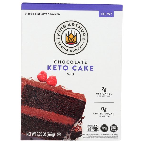 KING ARTHUR: Chocolate Keto Cake Mix, 9.25 oz