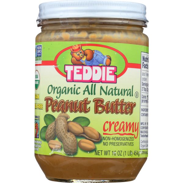TEDDIE: Peanut Butter Creamy Organic, 16 oz