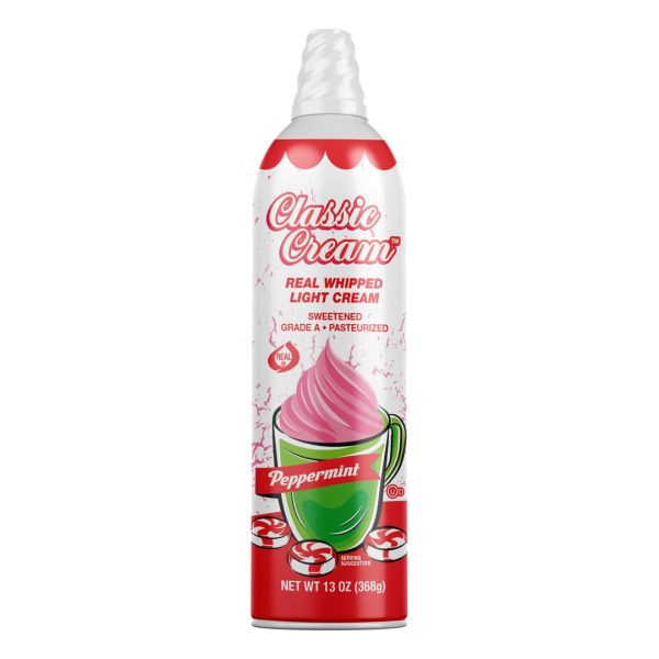 CLASSIC CREAM: Peppermint Whipped Cream, 13 oz