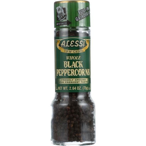 ALESSI: Whole Black Peppercorns, 2.64 oz