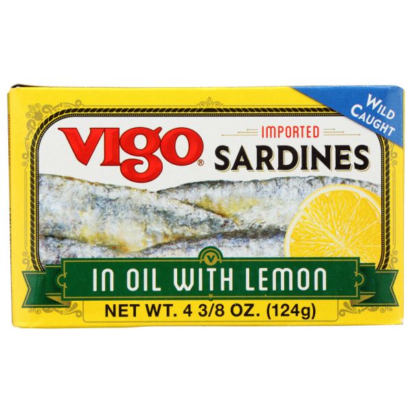 VIGO: Sardines in Oil with Lemon, 4.37 oz