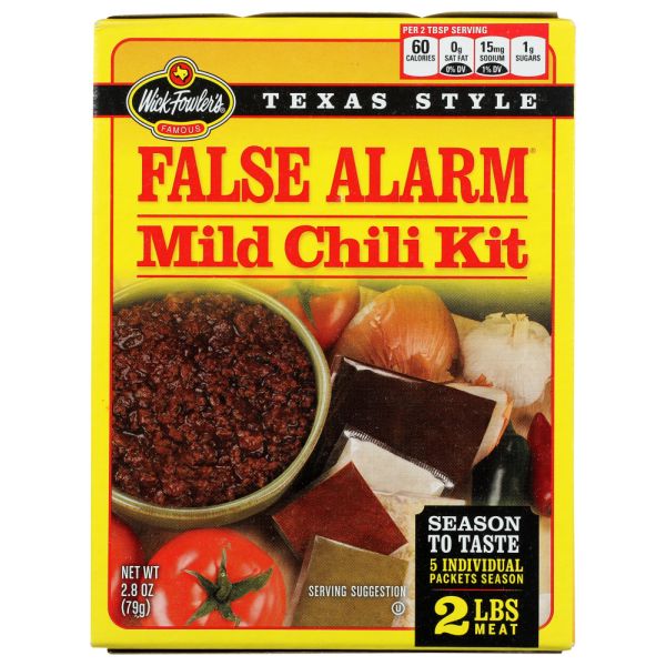WICK FOWLERS: Chili Mix False Alarm Mild, 3.03 oz