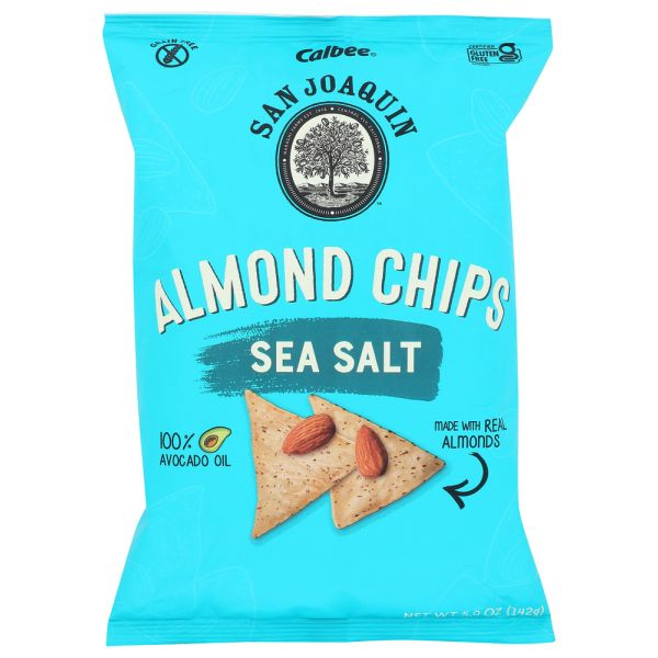 SAN JOAQUIN: Sea Salt Almond Nut Chips, 5 oz