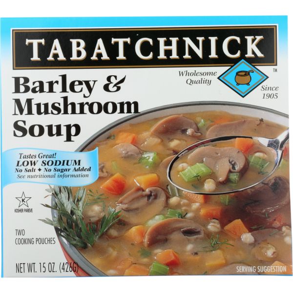 TABATCHNICK: Barley & Mushroom Soup Low Sodium, 15 oz
