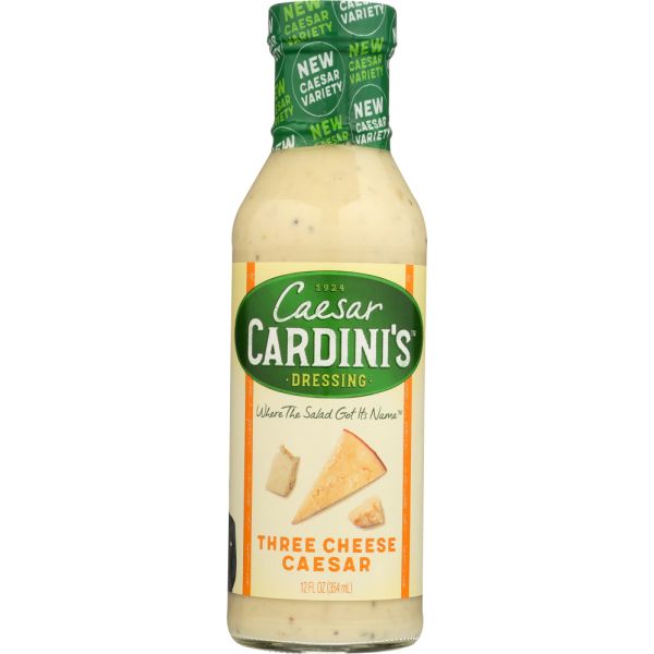 CARDINI: Three Cheese Caesar Dressing, 12 oz