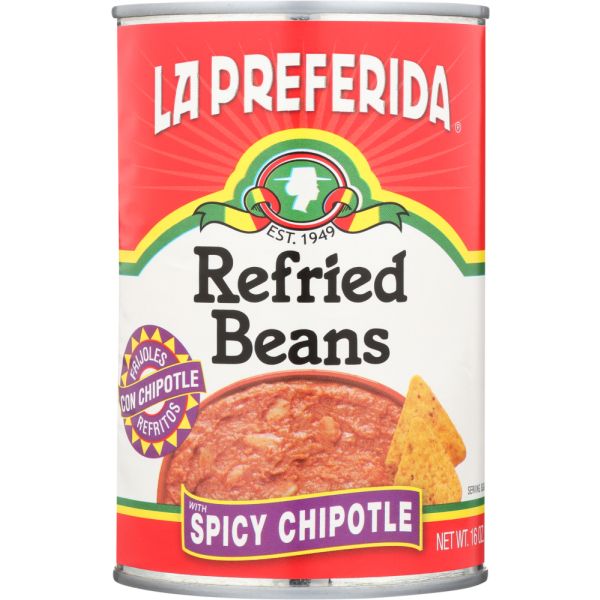 LA PREFERIDA: Refried Beans With Spicy Chipotle, 16 oz