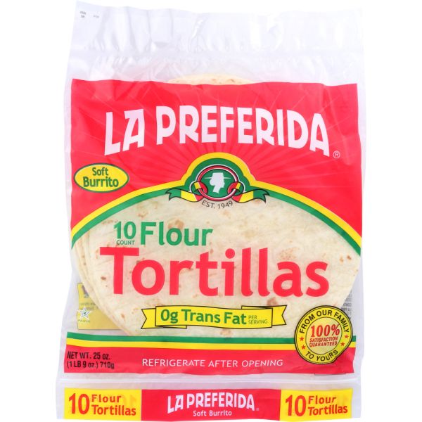 LA PREFERIDA: Tortilla Flour, 10 pc