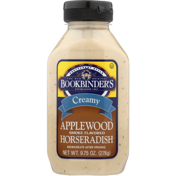 BOOKBINDERS: Applewood Smoked Flavored Horseradish, 9.75 oz