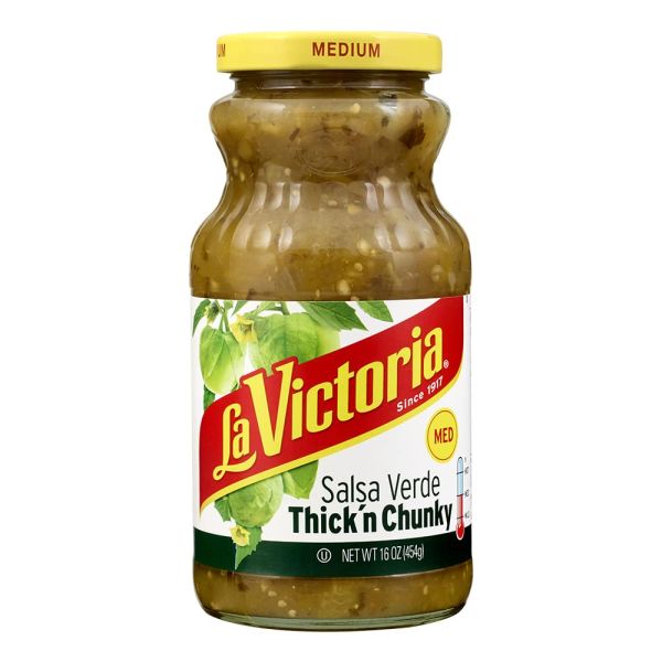 LA VICTORIA: Thick N Chunky Salsa Verde Medium, 16 oz