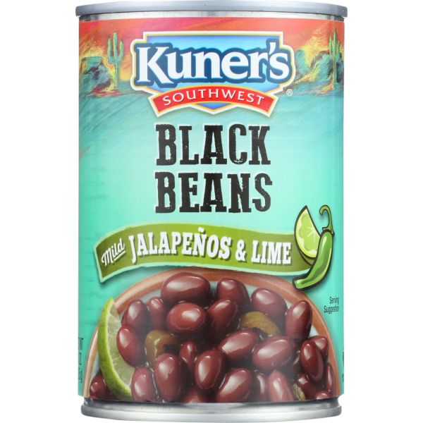KUNERS: Southwest Jalapeno Black Beans with Lime Juice, 15 oz