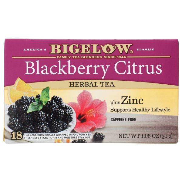 BIGELOW: Blackberry Citrus Plus Zinc Herbal Tea, 1.06 oz