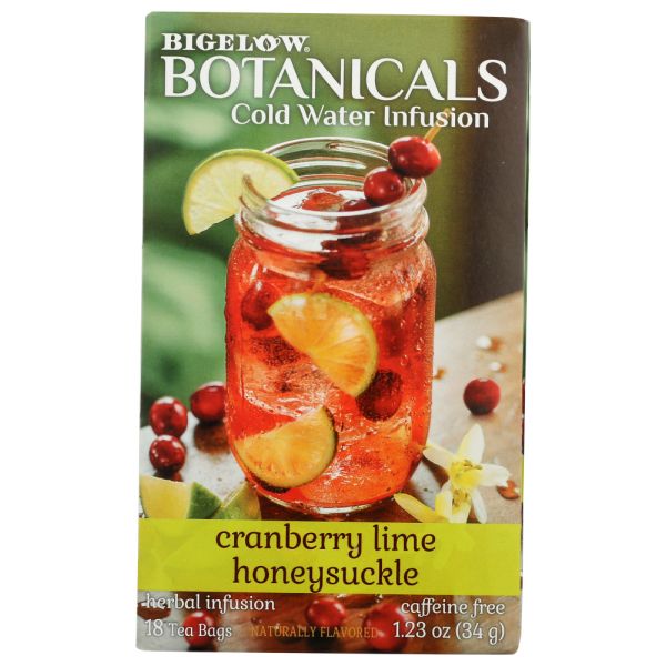 BIGELOW: Cranberry Lime Honeysuckle 18 Teabags, 1.23 oz