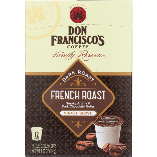 DON FRANCISCO: French Roast Coffee Pods, 12 pk