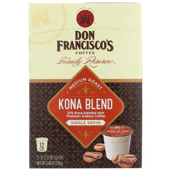 DON FRANCISCO: Kona Blend Medium Roast Coffee, 12 pk