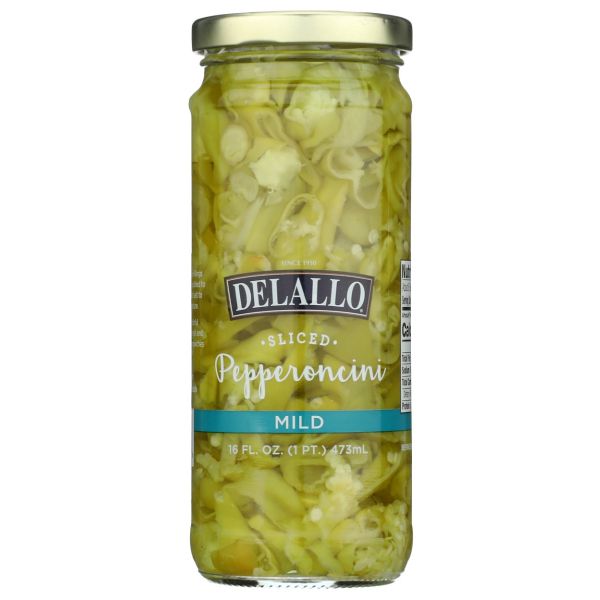 DELALLO: Sliced Mild Pepperoncini Peppers, 16 oz