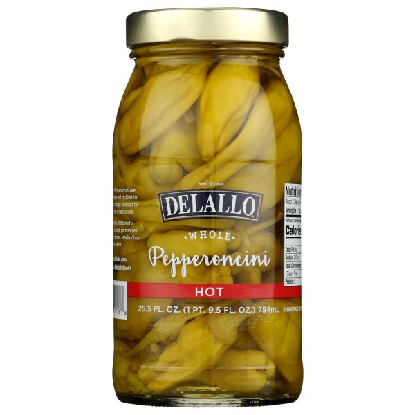 DELALLO: Hot Pepperoncini Super Select, 25.5 oz