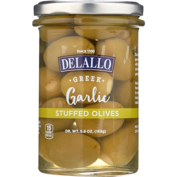 DELALLO: Garlic Stuffed Olives, 5.8 oz