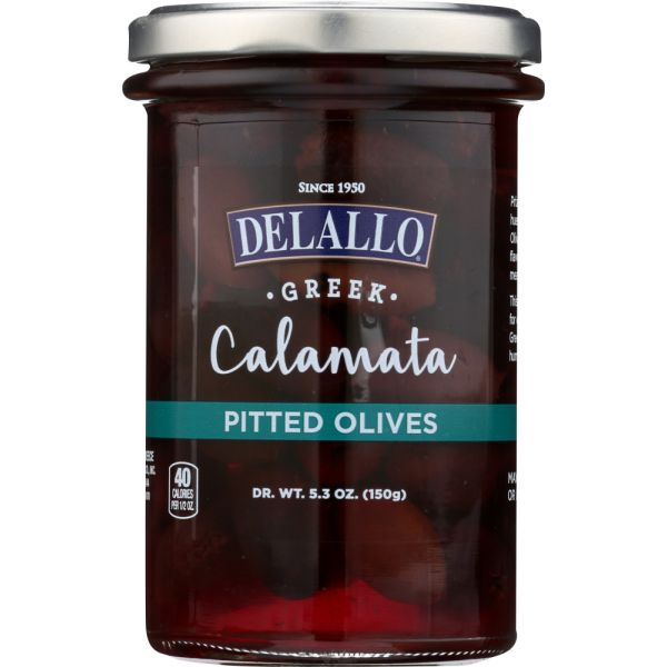 DELALLO: Pitted Calamata Olives, 5.3 oz