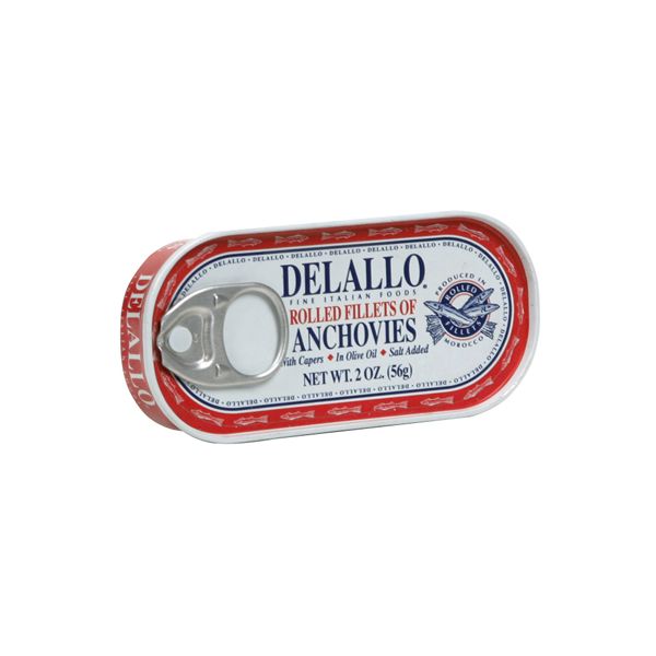 DELALLO: Anchovy Rolled Capers, 2 oz