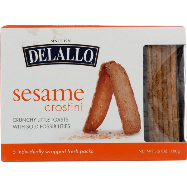 DELALLO: Sesame Crostini Toast, 3.5 oz