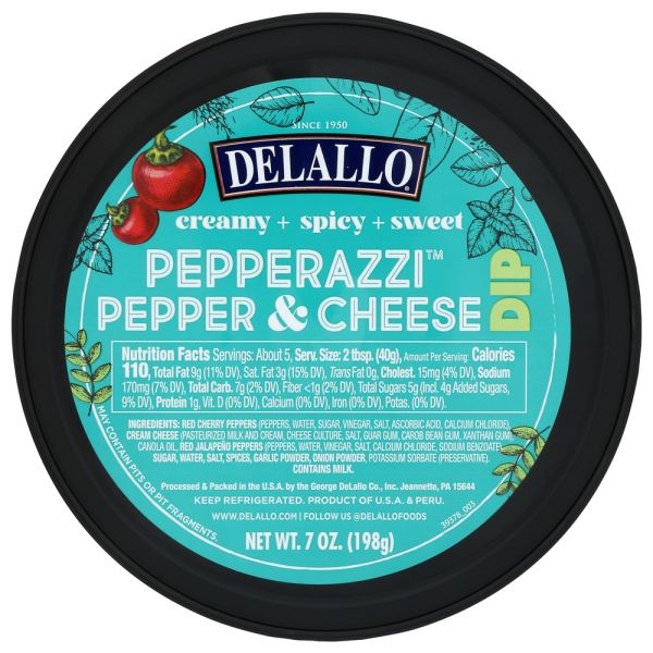 DELALLO: Sweet And Spicy Pepper Cheese Dip, 7 oz