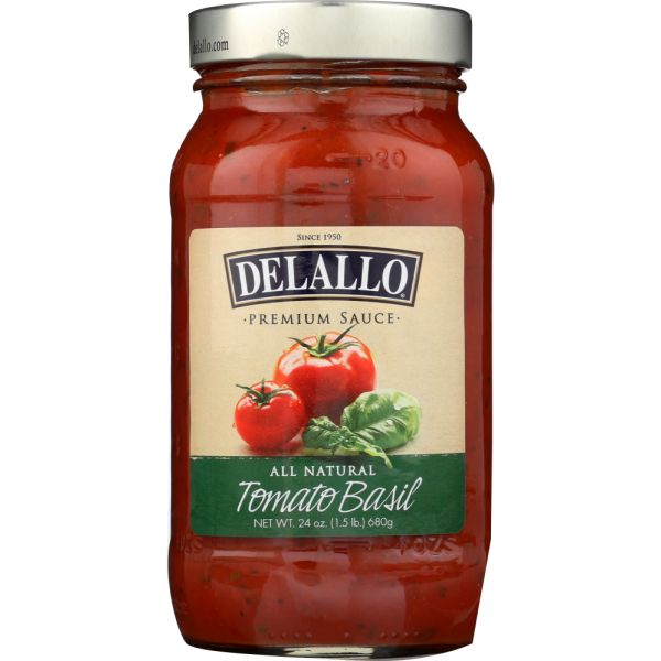 DELALLO: Sauce Tomato Basil, 24 oz