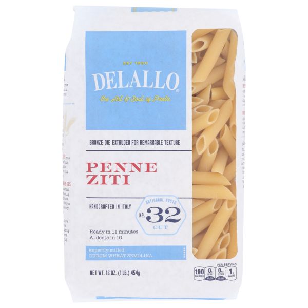 DELALLO: Penne Ziti Bag Pasta, 16 oz