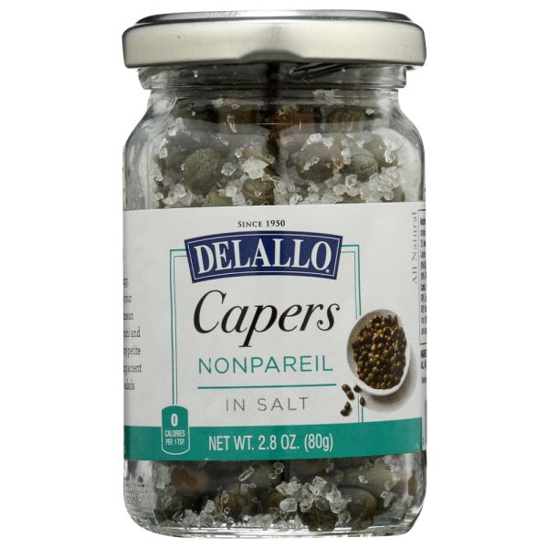 DELALLO: Capers Nonpareil in Salt, 2.8 oz