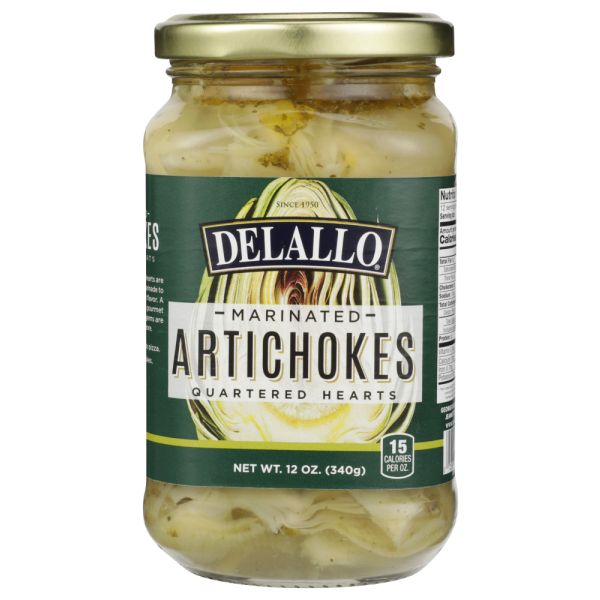 DELALLO: Marinated Artichoke Hearts, 12 oz