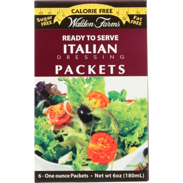WALDEN FARMS: Calorie Free Italian Dressing 6 Packets, 6 oz