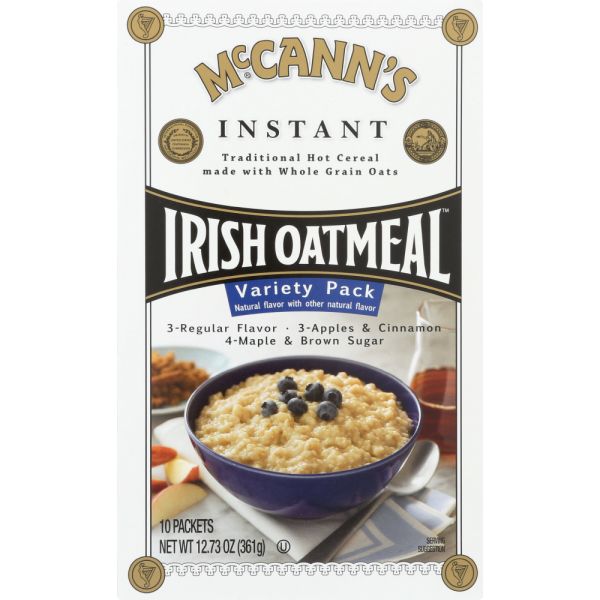 MCCANNS: Irish Oatmeal Variety Pack 10 Packets, 12.73 oz