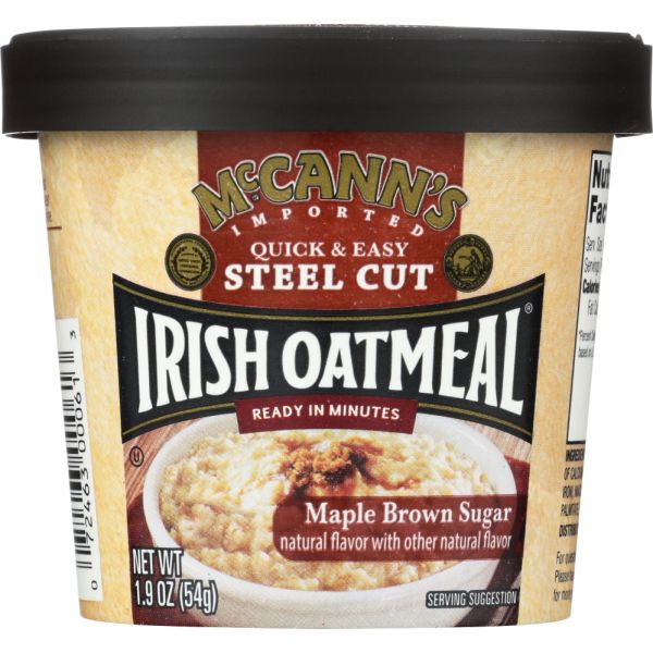 MCCANNS IRISH OATMEAL: Oatmeal Inst Cup Mpl Sugr, 1.9 oz