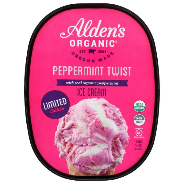 ALDENS ORGANIC: Peppermint Twist Ice Cream, 48 oz