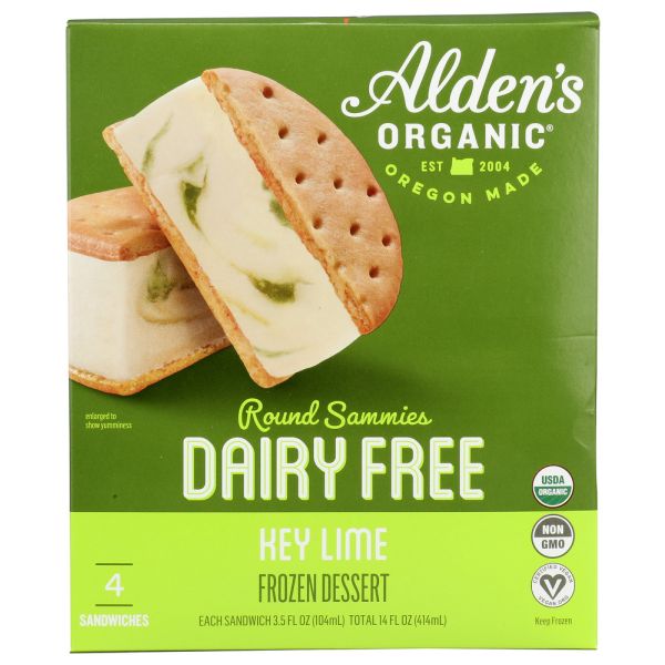 ALDENS ORGANIC: Dairy Free Key Lime Sammie, 14 oz