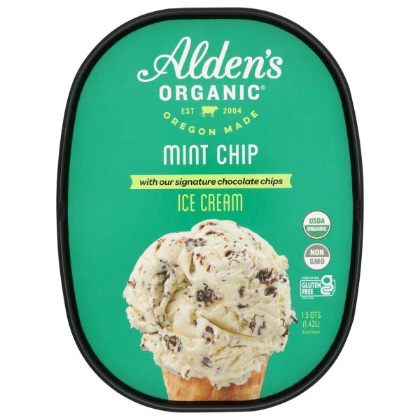 ALDENS ORGANIC: Mint Chip Ice Cream, 48 oz