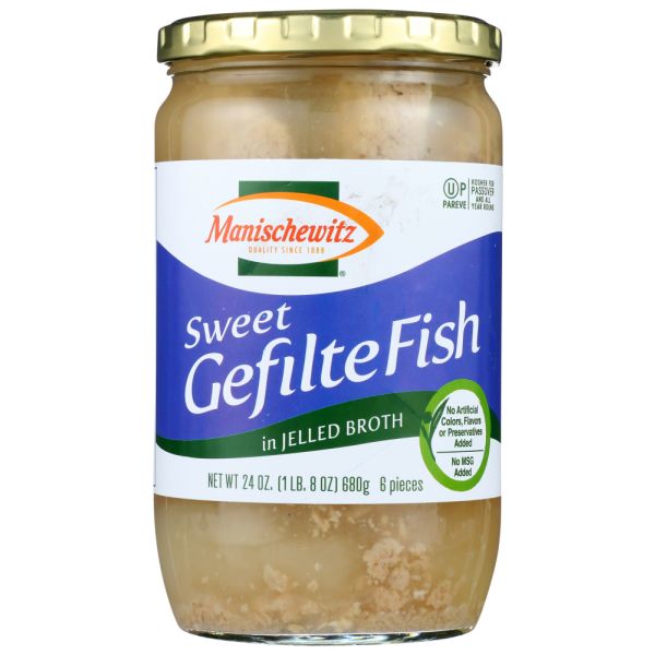 MANISCHEWITZ: Fish Gefilte Sweet Jelled Broth, 24 oz