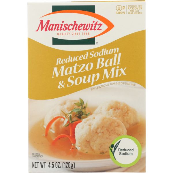 MANISCHEWITZ: Matzo Ball & Soup Mix Reduced Sodium, 4.5 Oz